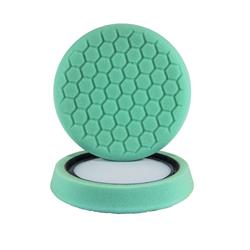 Buffing, Polishing & Applicator Pads, Hex-Logic Self-Centered Cutting and Polishing Pads, Foam, Green, 7.5 in., Light Cutting/Heavy Polishing, Each