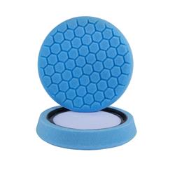 Buffing, Polishing & Applicator Pads, Hex-Logic Self-Centered Cutting and Polishing Pads, Foam, Blue, 7.50 in. Diameter, Glazing/Wax Usage, Each