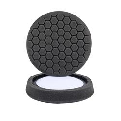 Buffing, Polishing & Applicator Pads, Hex-Logic Self-Centered Cutting and Polishing Pads, Foam, Black, 7.50 in. Diameter, Extra-light Finishing, Each