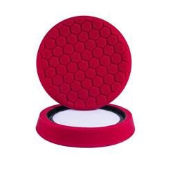 Buffing, Polishing & Applicator Pads, Hex-Logic Self-Centered Cutting and Polishing Pads, Foam, Red, 7.50 in. Diameter, Ultra-fine Finishing, Each