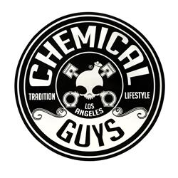 Sticker, Vinyl, Black/White, Chemical Guys Round Logo, 5 in. Width, 5 in. Length, Each