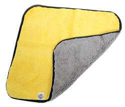 Drying Towel, Microfiber Max 2-Faced Towel, Gray/Yellow, 16 in. x 16 in., Each