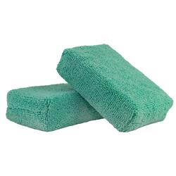 Applicator Pads, Workhorse Premium Grade Microfiber Applicators, Green, Pair