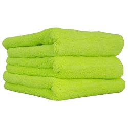 Drying Towels, El Gordo Extra Thick Professional Microfiber Towel, Green, 16.50 in. x 16.50 in., Set of 3