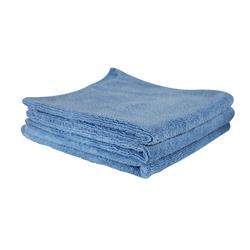 Drying Towels, Workhorse Professional Microfiber Towel, Blue, 16.00 in. x 16.00 in., Set of 3
