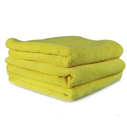 Drying Towels, Workhorse Professional Microfiber Towel, Yellow, 16.00 in. x 16.00 in., Set of 3