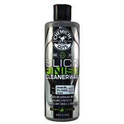 Wax, Slick Finish Cleaner Wax, Carnauba Based, Liquid, 16 oz., Each