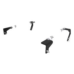 Fifth Wheel Mounting Brackets, Semi-Custom, Steel, Black Powdercoat, Dodge, Ram, Kit