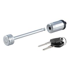 Coupler Latch Lock, 1/4 in. Diameter Shank, 3.375 in. Long Shank, Steel, Chrome, Each