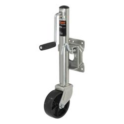 Trailer Jack, Marine, 1,000 lb. Capacity, 10 in. Travel, Steel, Zinc, Single Caster, Swivel, Each