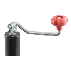 Trailer Jack, Pipe Mount, Weld On, 2,000 lb. Capacity, 10 in. Travel, Steel, Painted, Top Wind, Each