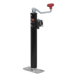 Trailer Jack, Pipe Mount, Weld On, 5,000 lb. Capacity, 15 in. Travel, Steel, Painted, Top Wind, Each