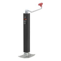 Trailer Jack, Square, Direct Weld, 8,000 lb. Capacity, 15 in. Travel, Steel, Painted, Top Wind, Each