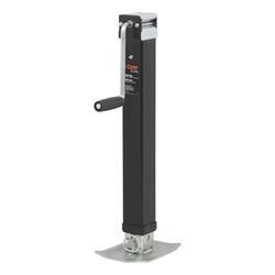 Trailer Jack, Square, Direct Weld, 8,000 lb. Capacity, 15 in. Travel, Steel, Painted, Side Wind, Each