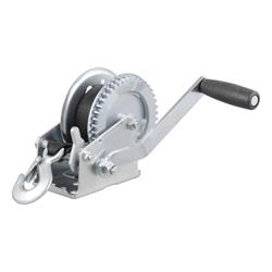 Hand Winch, Manual, 1,400 lbs. Pull Rating, 7.50 in. Handle Length, 20 ft. Length Winch Strap with Hook, Each