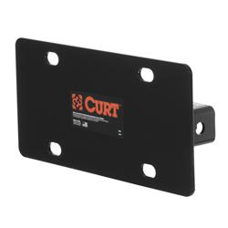 Trailer Hitch, Front Hitch, Licence Plate Holder, Black Powdercoated, 2 in. Receiver, Universal Fit