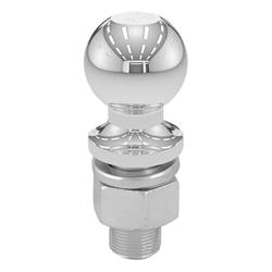 Hitch Ball, 2 5/16 in. Diameter, 20,000 lbs. Rating, Steel, Chrome, 1.250 in. Shank Diameter, Each