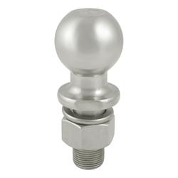 Hitch Ball, Stainless Steel, 2 in. Ball, 1 in. Diameter Shank, 2.125 in. Length Shank, 6,000 lbs., Each