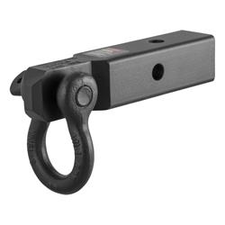 Tow Hook, Receiver Clevis, Receiver Hitch D Ring, 19mm, For 2 in. Receivers, Black Powdercoated, Each