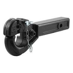 Pintle Hitch, Hook, 2 in. Square Receiver Mount, 20,000 lbs. GTW, Steel, Black, Each