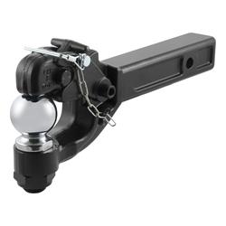 Pintle Hitch, Ball/Hook, 2 in. Square Receiver Mount, 16,000 lbs. GTW, 2 5/16 in. Hitch Ball Diameter, Each