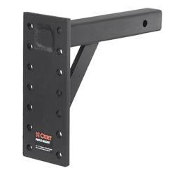 Pintle Mount, 10,000 lbs. GTW, 6-Position Mounting, 2 in. Square Receiver Mount, Steel, Black Carbide, Each