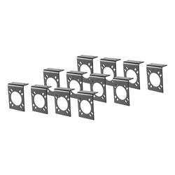 Mounting Bracket, 7-pole RV Socket, Steel, Black, Set of 12