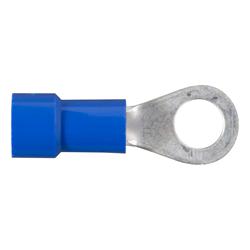 Wiring Connectors, Insulated Ring Terminals, #10 Stud Ring Style, 14 To 16-gauge, Blue, Set of 100