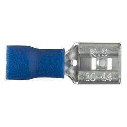 Wiring Connectors, Insulated Quick Connectors, Female Type, Spade Style, 14 To 16-gauge, Blue, Set of 100