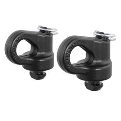 Safety Chain Bracket, Steel, Black Powdercoated, Twist-lock, Chevy, GMC, Nissan, Ford, Pair
