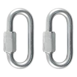 Safety Chain, Quick Links, Steel, Zinc Plated, 5/16 in. Diameter, 1,760 lb. Break Force, Pair