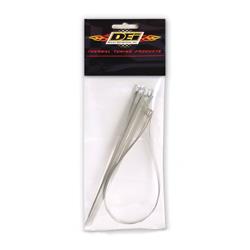 Exhaust Wrap Fasteners, Positive Lock, Stainless Steel, 8.00 in. Length, 2,500 Degree, Set of 12