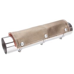 Heat Shield, Exhaust, Lava Rock, Silver, 6 in. Width, 24 in. Length, Fits 3.5 in. Tubing Diameter, Each