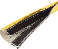 Heat Shroud, 800 degrees F, 1.250 in. Diameter, 36.00 in. Length, Gold, Velcro®, Each