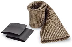 Heat Sleeves, Titanium Protect-A-Sleeves, Slip-on, 1,800 degrees F, Tan, 2.00 in. Diameter, 3.00 ft. Length, Each