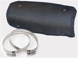 Exhaust Heat Shield, ONYX Series Pipe Shield, 1,350 degrees F, Fiberglass/Silica, Black, 4.0 in. Width, 8.0 in. Length, 2.5 in. Tubing Diameter, Kit