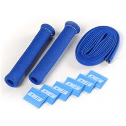 Heat Sleeves, Protect-A-Boot, Wire and Plug Boot Slide-over Style, Blue, Designed for 2-cylinder Engines, Kit