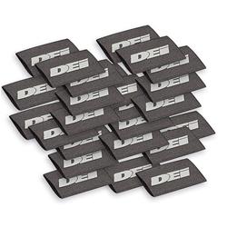 Hi-Temp Shrink Tubes, Black, 12mm x 1.5 in., 25 Pack