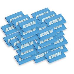 Hi-Temp Shrink Tubes, Blue, 12mm x 1.5 in., 25 Pack