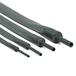 Heat Shrink Tubing, 3:1, Hi-Temp, Black, 9mm/12mm/18mm/24mm Diameters, 2 ft. Length, Set of 4