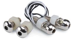 Fasteners, License Plate, Lite 'n-Boltz, 2 Lighted/2 Standard, Stainless Steel, Satin, Kit