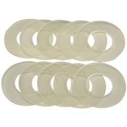 Vibration Damping Washers, 9/16 in. Polyurethane, Clear, Set of 10