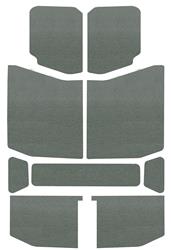 Sound Deadening Mats, Boom Mat Sound Deadening Headliners, Sound Deadener/Heat Barrier, Self-adhesive, Gray, Jeep, Set