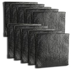 Sound Deadener, Boom Mat Flex, Self Adhesive, 12 in. Length, 12 in. Width, 2.5mm Thick, Black Sheets, Set of 10