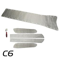 Heat Barrier and Sound Deadening Mats, Transmission Tunnel Plate Shields, Chevrolet, C6 Corvette, Kit