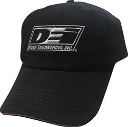 Ball Cap, Cotton Twill, Adjustable, Black, DEI Logo, Each