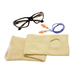 Pit Crew Safety Kit, Safety Glasses, Kevlar® Sleeve, Ear Buds, Kit