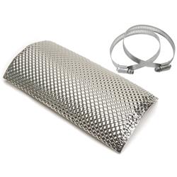 Exhaust Heat Shields , Pipe Shield, Stainless Steel Insulated with stand off mounting. 8.5" x 4.5"