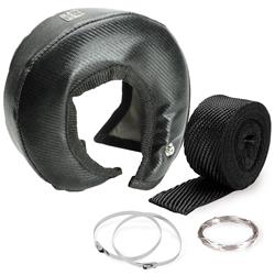 Turbo Heat Shields, Gen 3, Onyx Series, T6X Style Turbocharger, includes Wrap, Ties, Wire, Kit