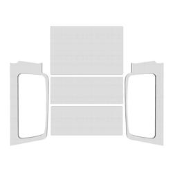 Headliner, Polycarpet, White, 2-Door, Jeep, Kit